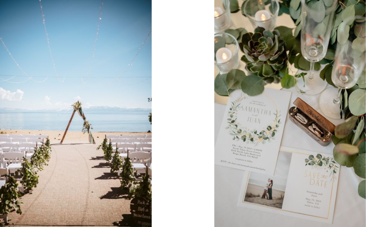 Eco-friendly wedding ideas in Lake Tahoe, eco-friendly wedding decorations, eco-friendly wedding venue
