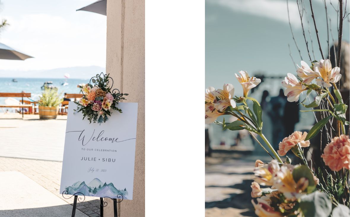 How to decorate for a wedding outdoors in Lake Tahoe
