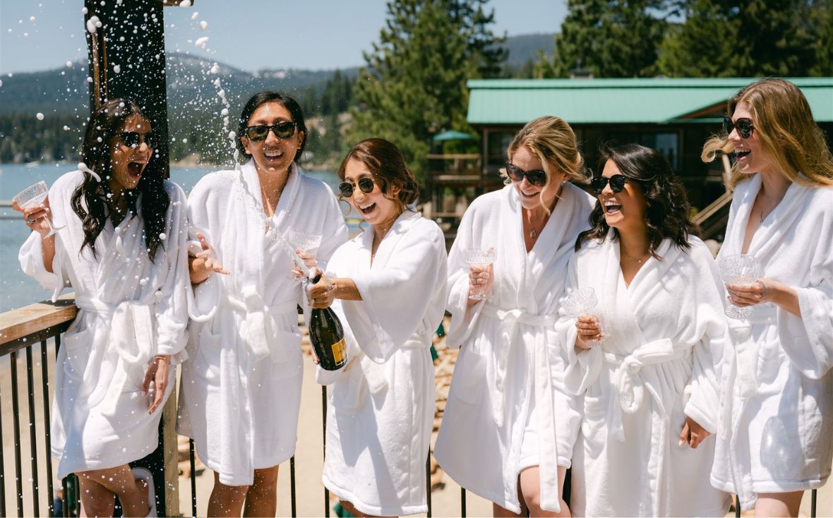 Getting ready for a wedding in the morning in Lake Tahoe