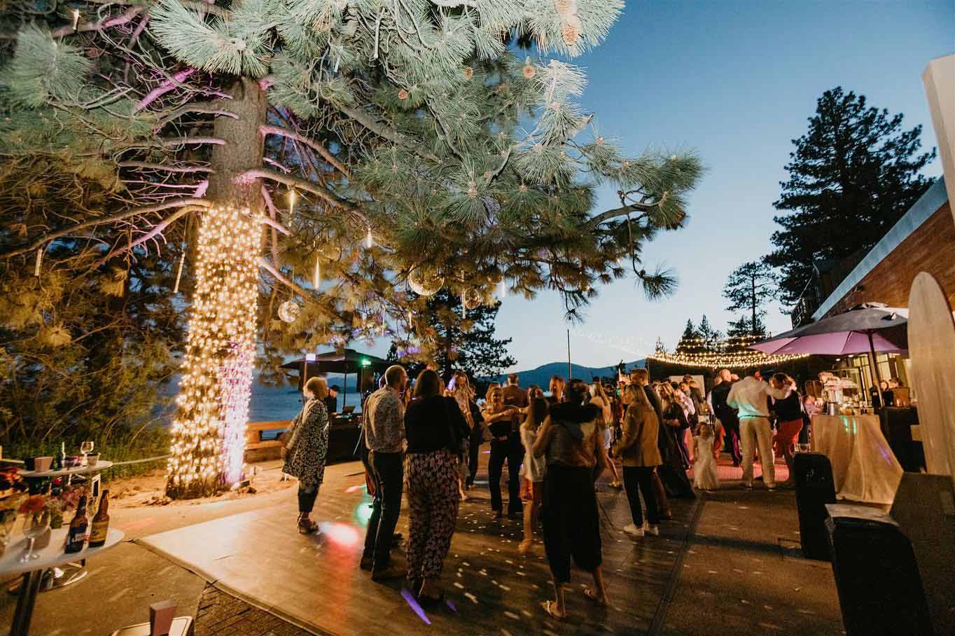 people dancing at nltec wedding venue outdoors