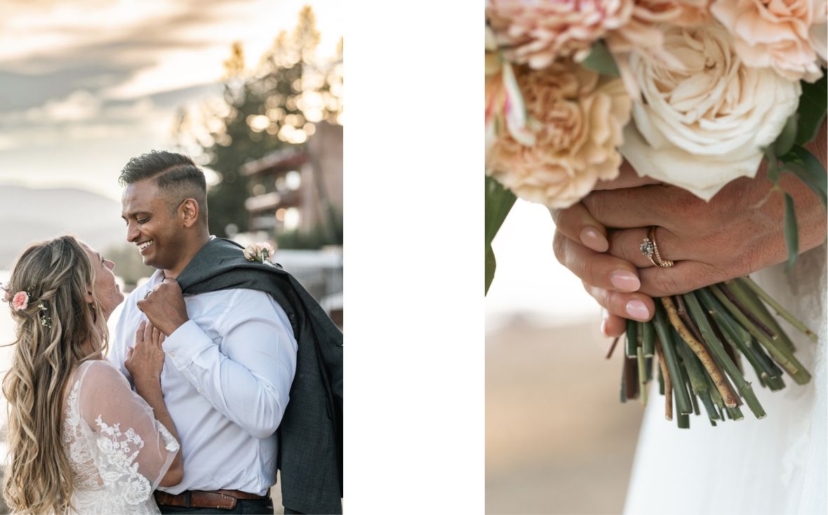 Wedding colors for an outdoor wedding in Lake Tahoe
