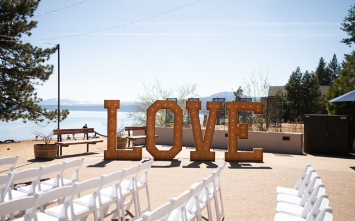Eco-friendly wedding ideas in Lake Tahoe, eco-friendly wedding decorations, eco-friendly wedding venue