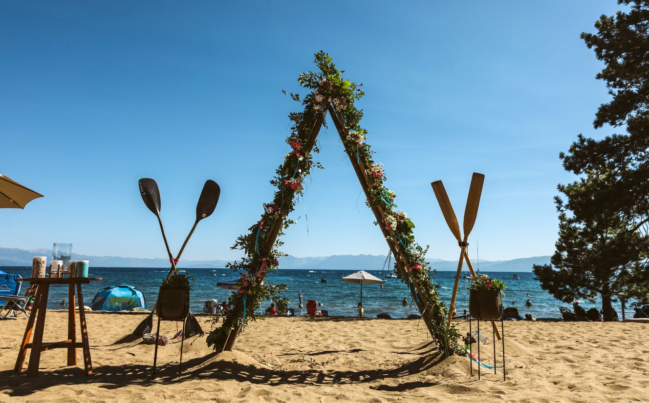 Lake wedding theme wedding venue Lake Tahoe