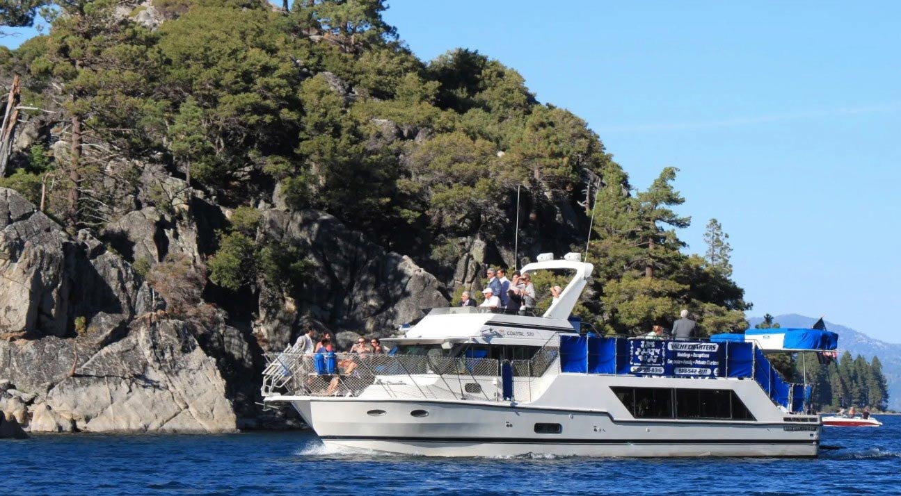 Charter boat in lake tahoe