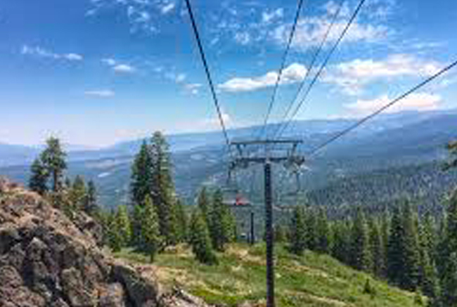 Northstar chair lift in summertime