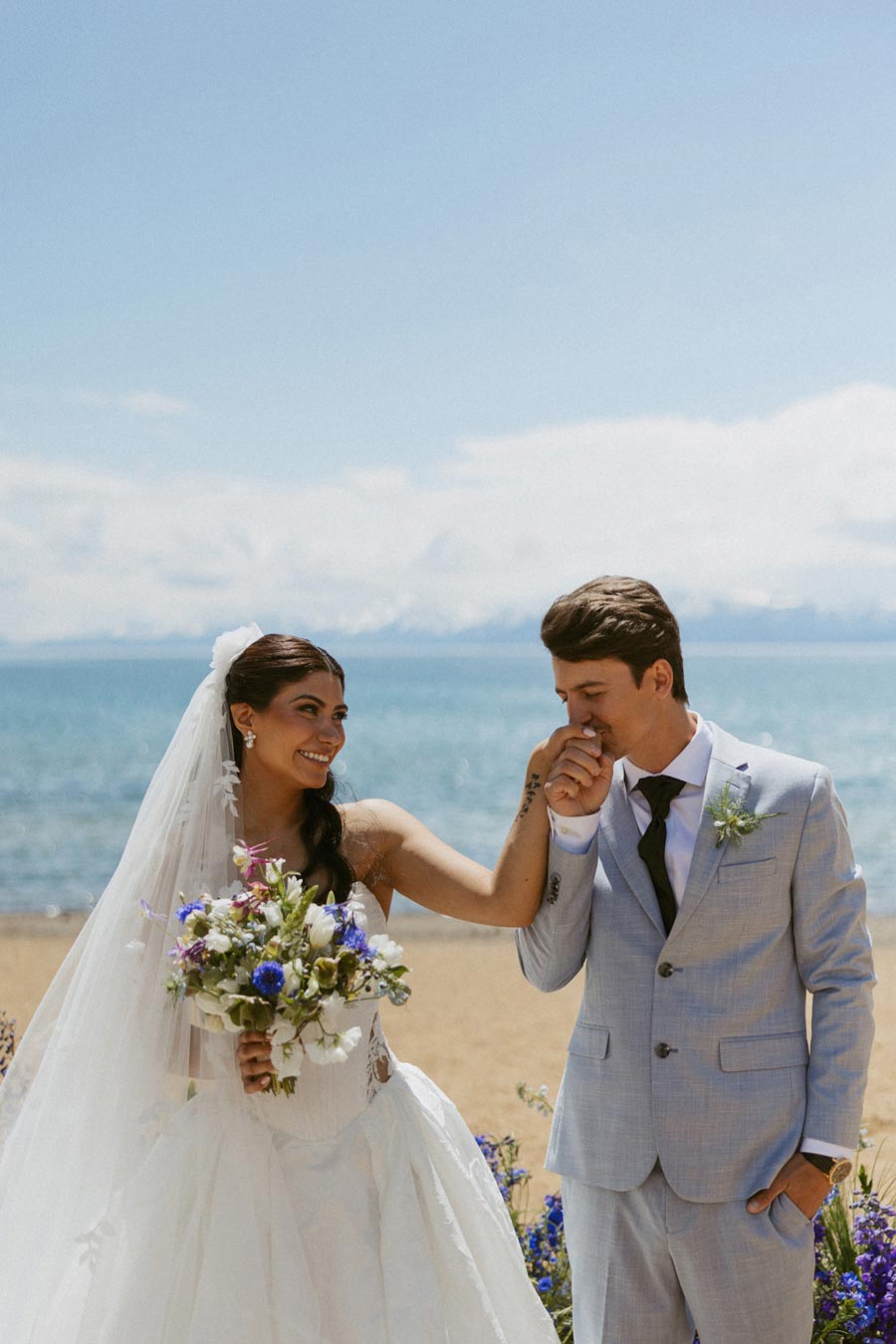 Bride and groom at North Tahoe Event Center