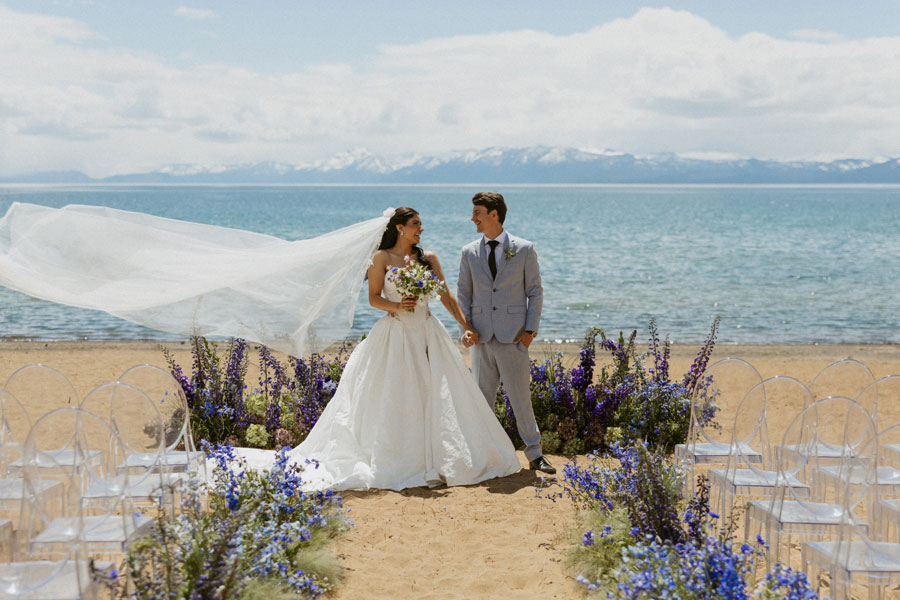 Bride and groom at North Tahoe Event Center