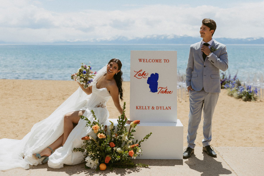 Bride and groom at North Tahoe Event Center
