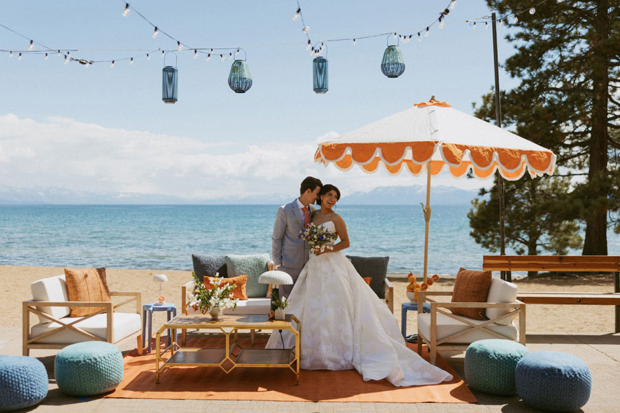 Bride and groom at North Tahoe Event Center